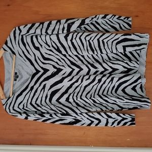Long sleeve zebra strip sweater